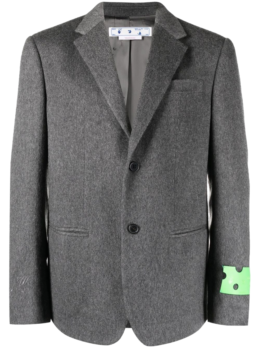 Off-White Outer: Cashmere 100%; Lining: Cotton 100% blazer in anthracite grey