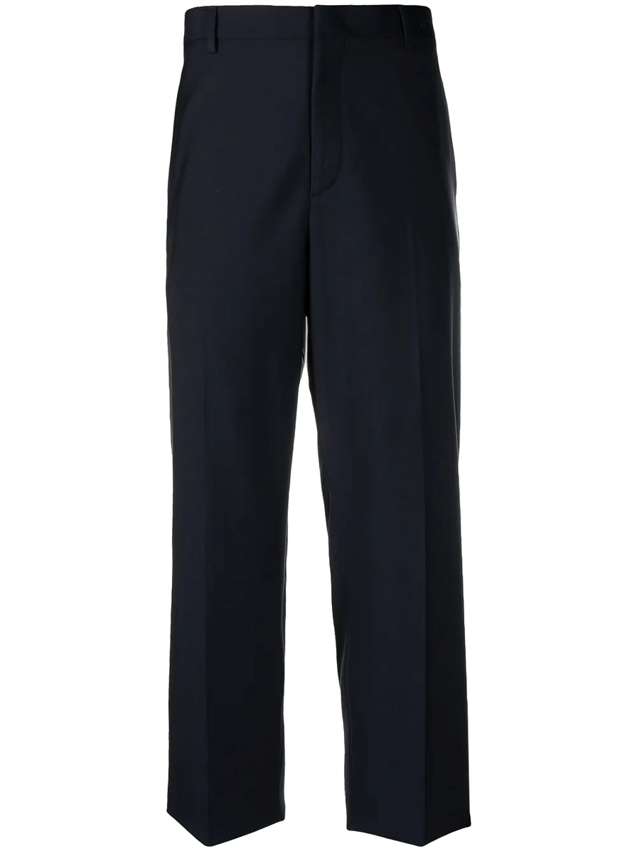 Valentino Wool-mohair blend trousers in navy