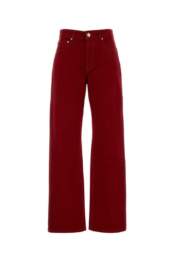 Red Denim Jeans Rouge Rubis Exterior: Cotton
