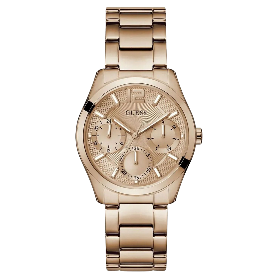 Guess Stainless steel case watch in rose gold