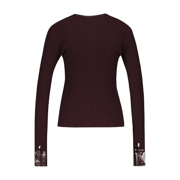 Courreges Wool sweater in burgundy
