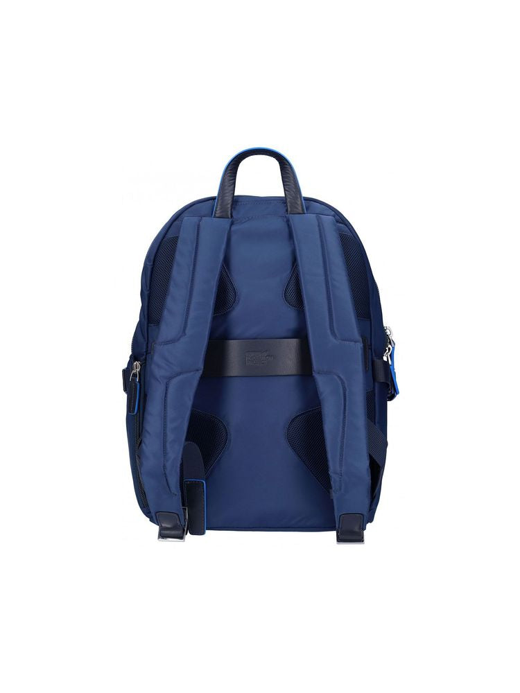 Piquadro 100% Recycled Nylon backpack in blue
