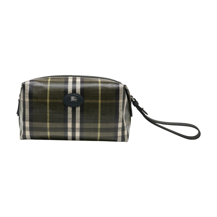 Burberry cotton travel wallet in green