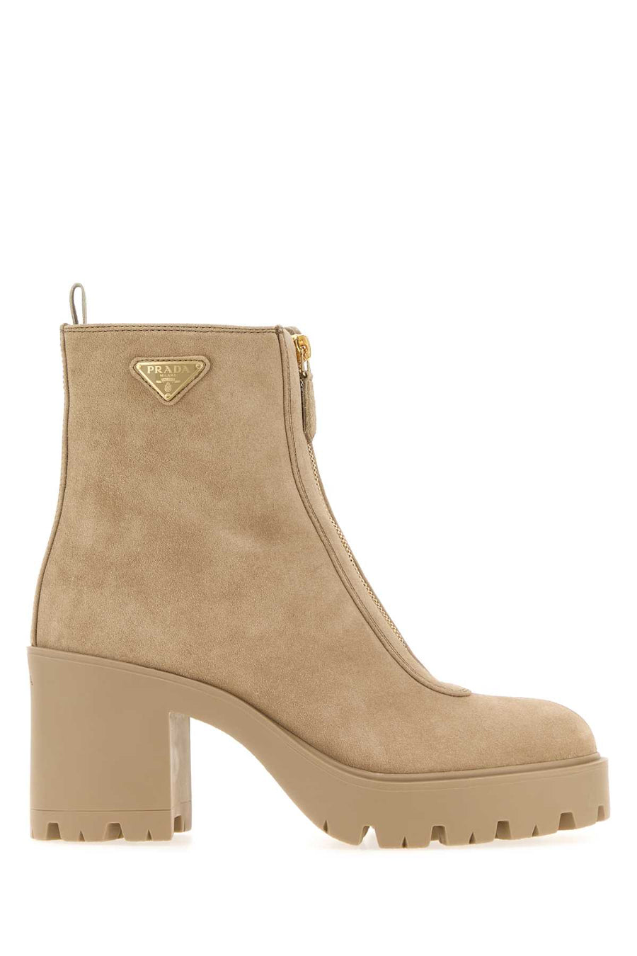 Beige Suede Ankle Boots Deserto Mocassini
