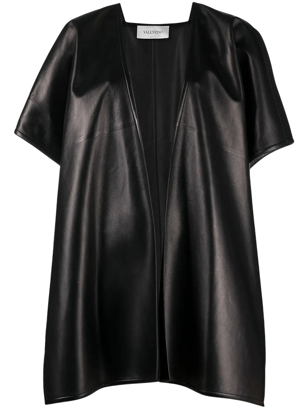 Valentino Lambskin cape in black