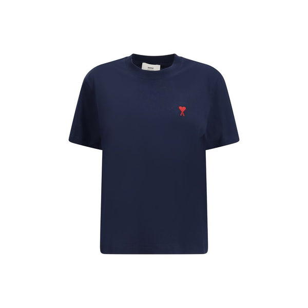 AMI Paris 100% Cotton t-shirt in navy