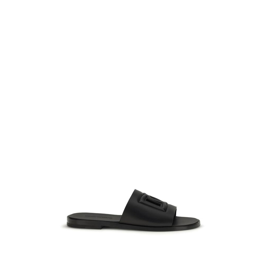 Dolce & Gabbana 100% Calf Leather Bos Taurus sandals in black