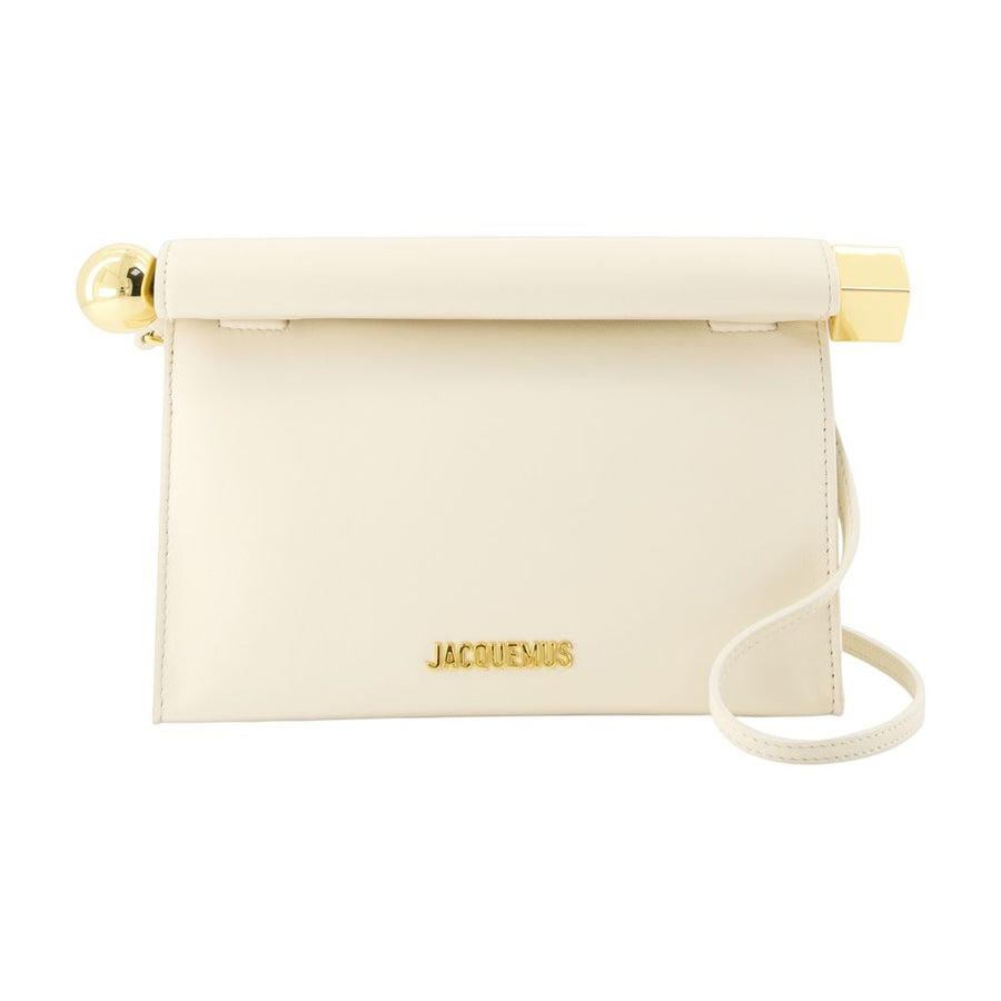 Le Sac Rond Carre - Jacquemus Leather Ivory Lambskin Bags / Handbags-purses