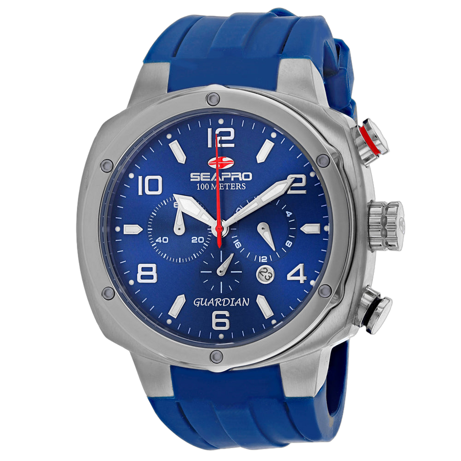 Seapro Stainless steel case watch in blue