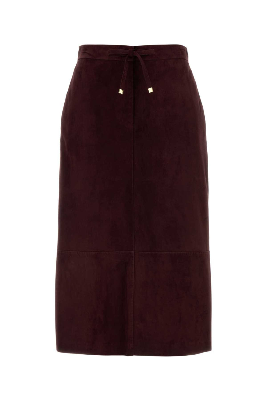 Burgundy Suede Gazza Skirt Dark Ruby Gonne