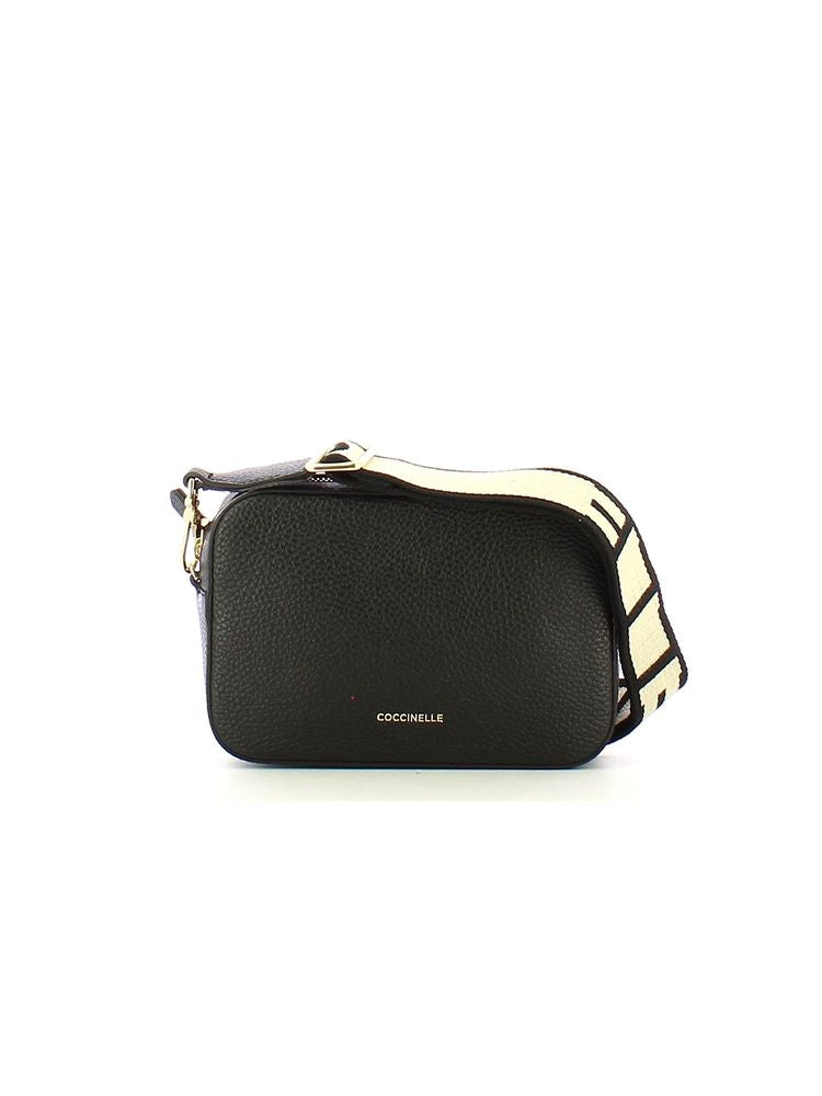 Coccinelle Mini Crossbody Bag Black Cowhide | Ribbon: Polyester / Crossbody-bags