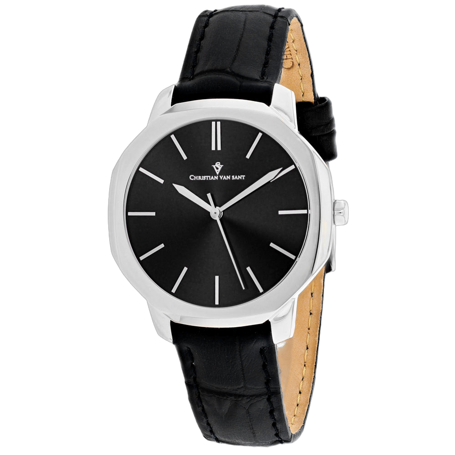 Christian Van Sant Stainless steel case watch in black
