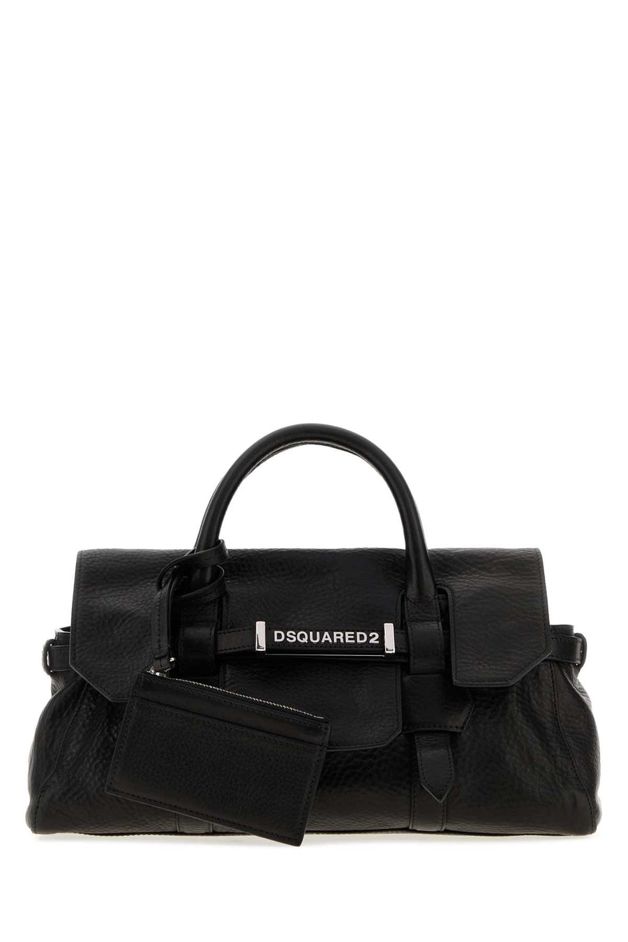 Black Leather Handbag Borse A Mano