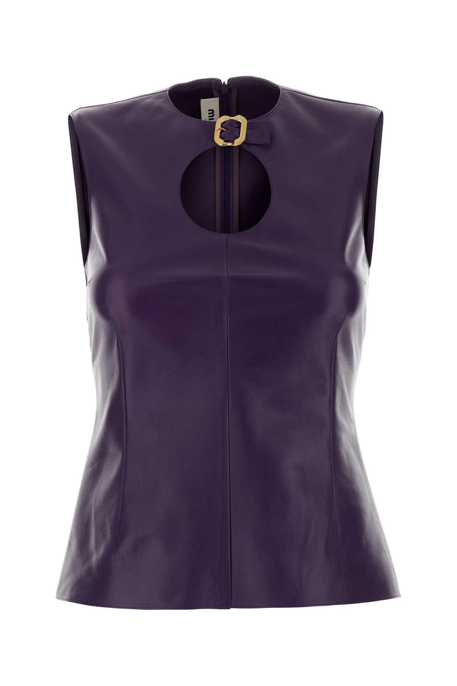 Miu Miu Pelle Exterior: 100% Lamb tank top in purple