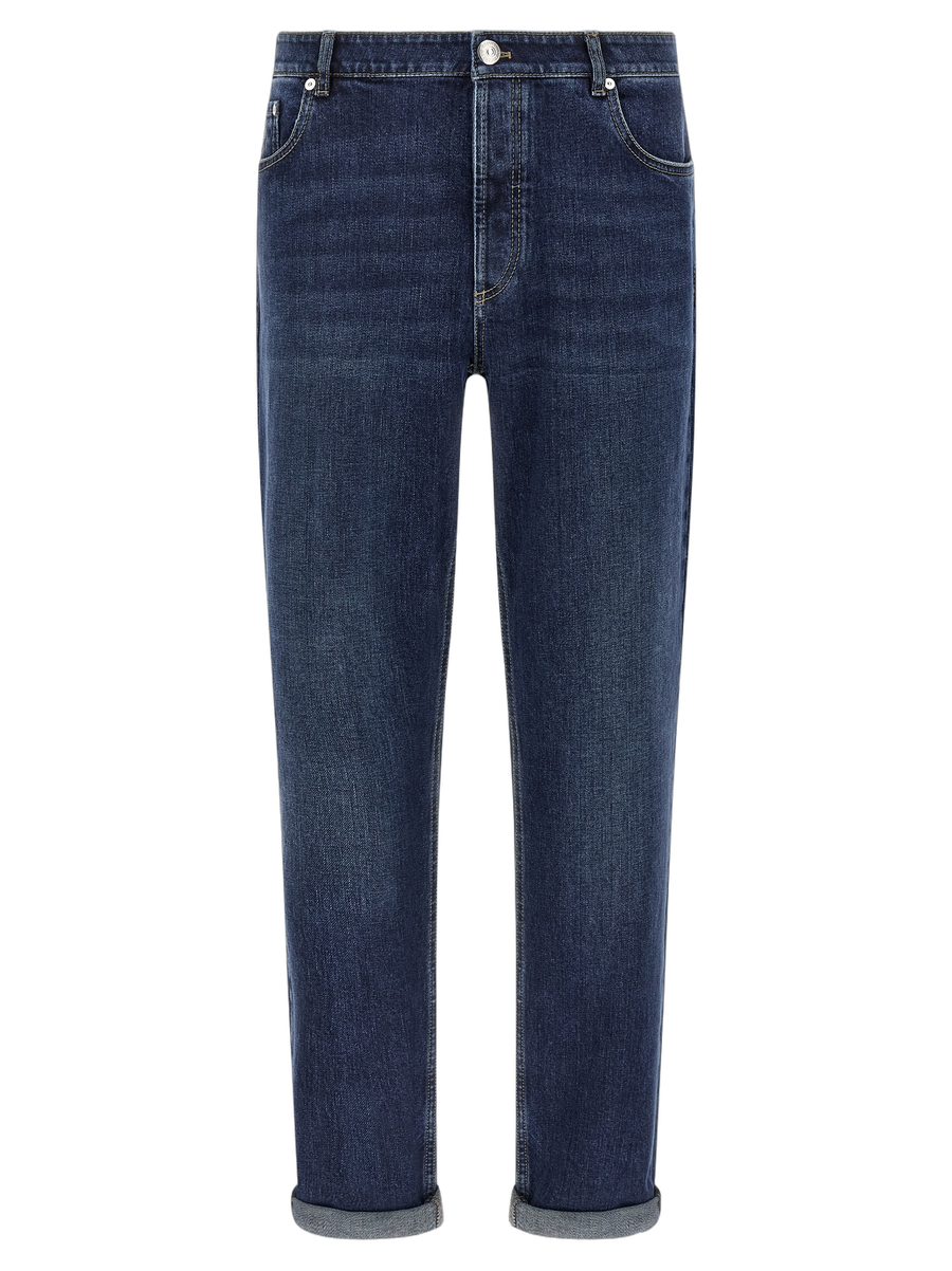Brunello Cucinelli 98% Cotton jeans in blue