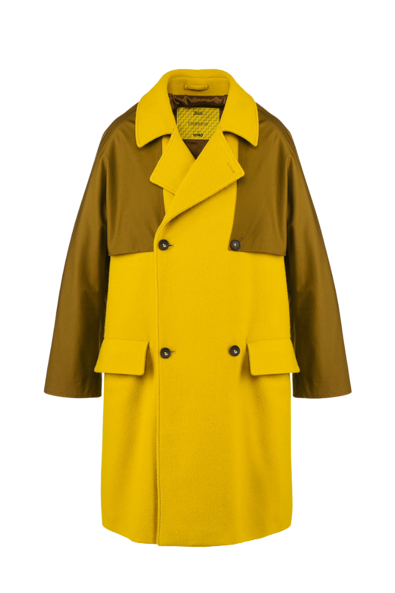 Herno Wool - Cashmere blend coat in yellow