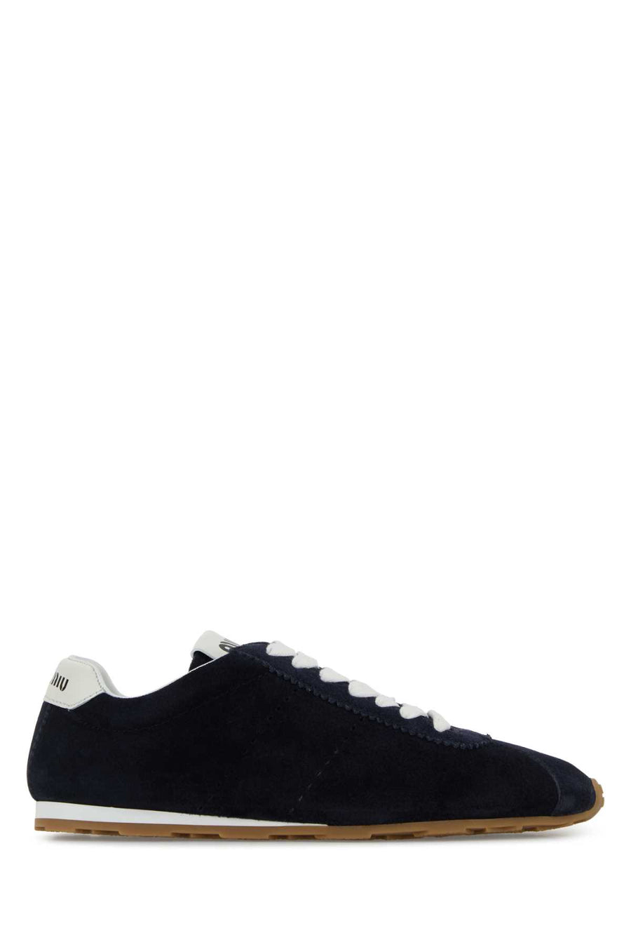 Miu Miu Exterior: 100% Suede sneaker in navy