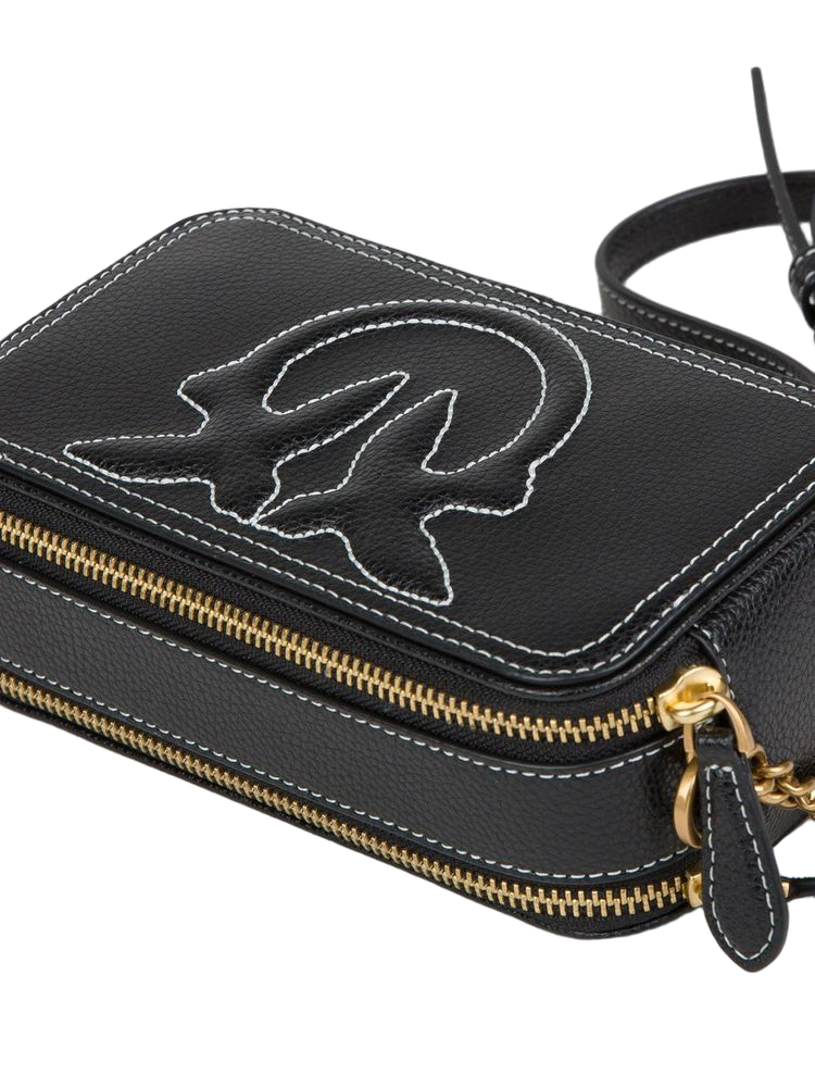 Pinko 100% Sheep Leather crossbody bag in black