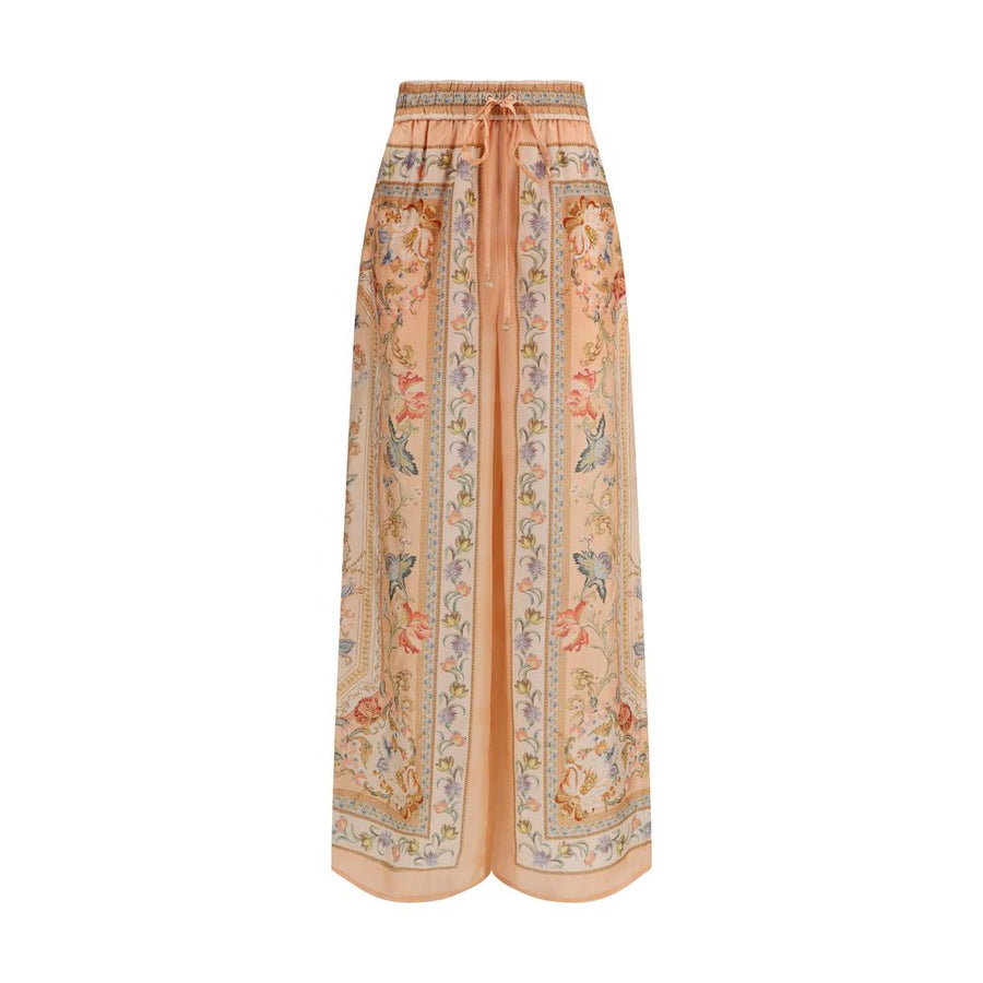 Zimmermann 100% Silk trousers in beige