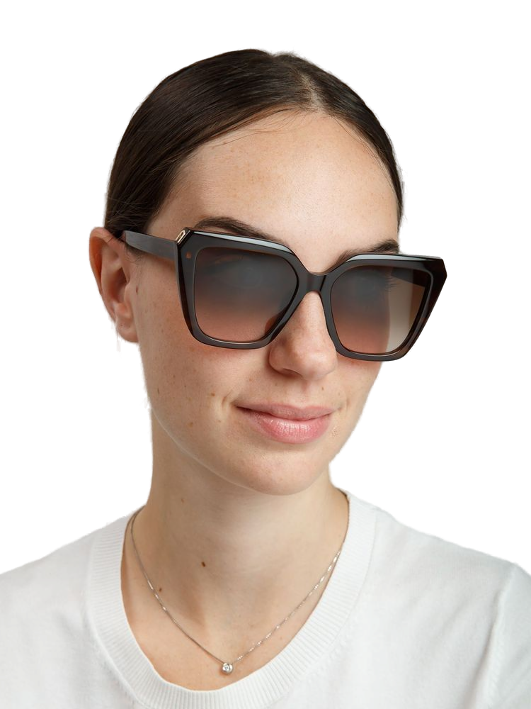 Furla SFU978 Acetate frame sunglasses in brown