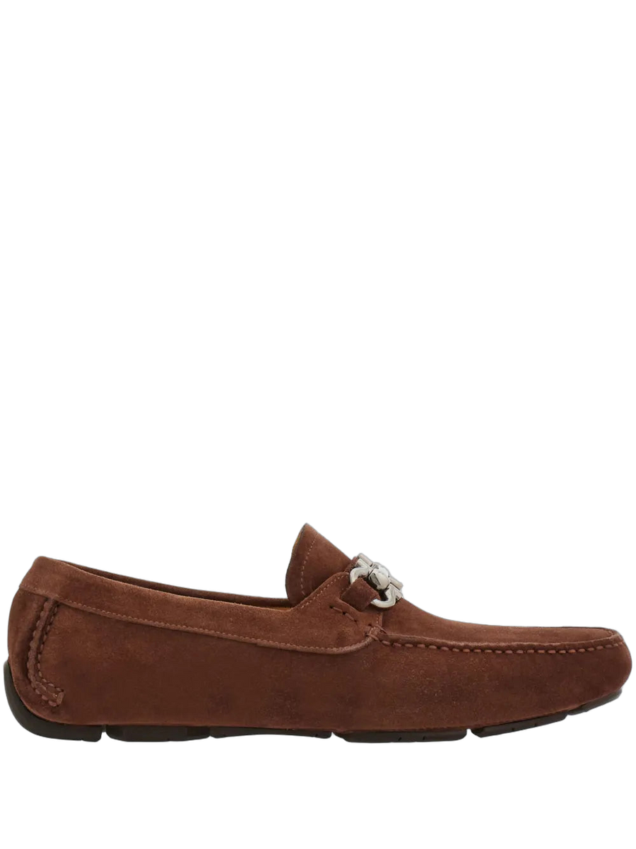 Ferragamo Calf suede loafer in brown