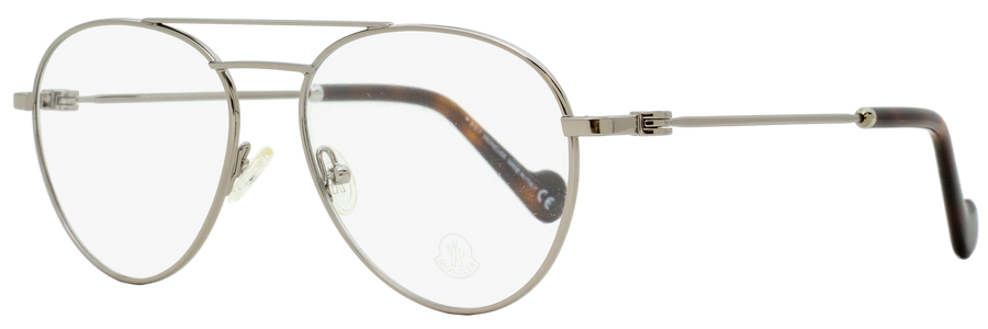Moncler Oval Eyeglasses Ml5023 014 Ruthenium-Dark Havana 54mm 5023 Ruthenium/dark Metal/plastic (acetate)