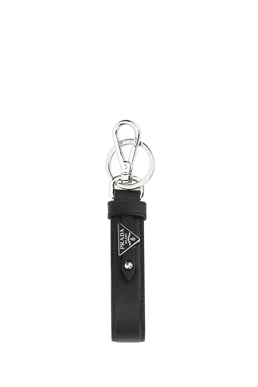 Black Leather Key Ring F0002 Portachiavi