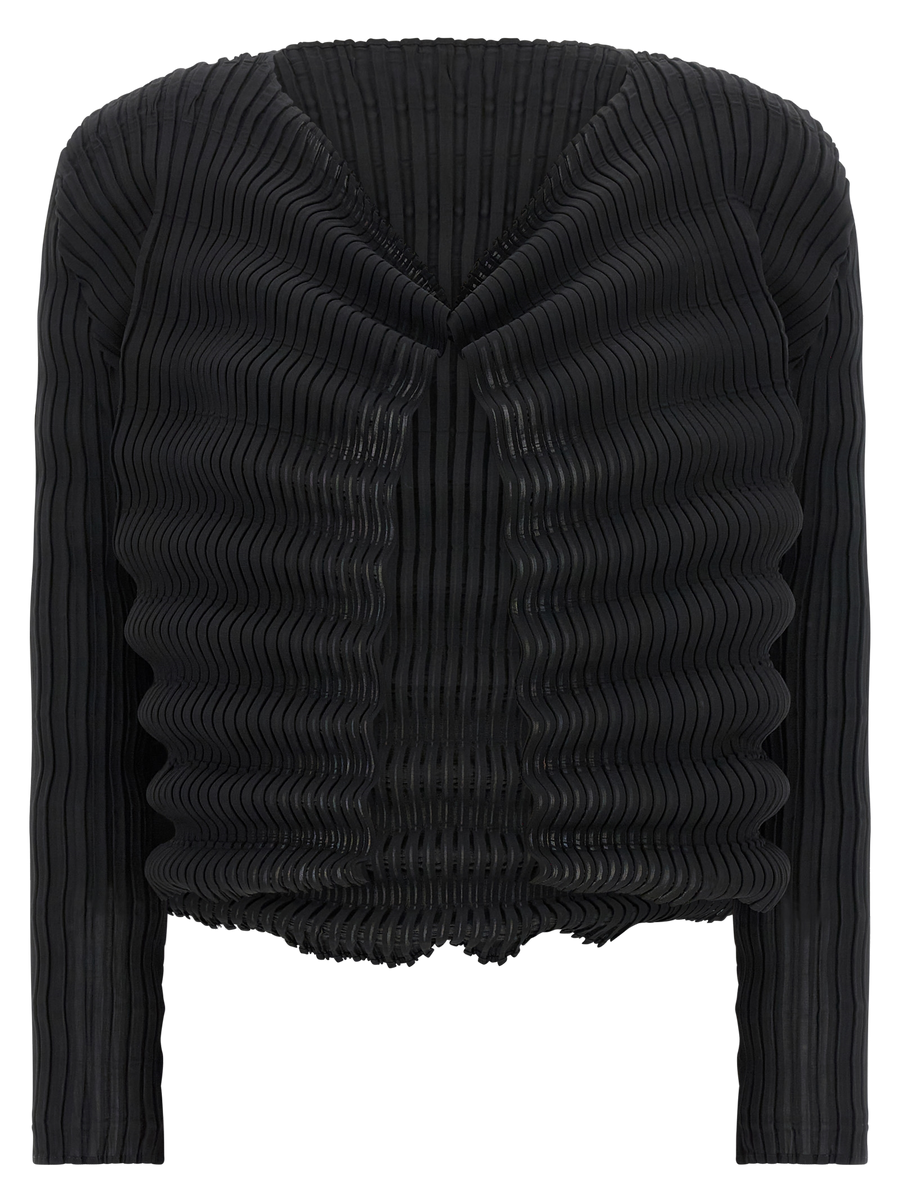 Issey Miyake 100% Polyester cardigan in black