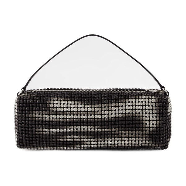 Alexander Wang Mesh with metallic studs shoulder bag in black