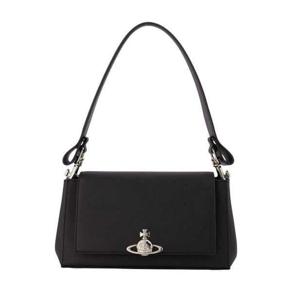 Vivienne Westwood Calfskin shoulder bag in black