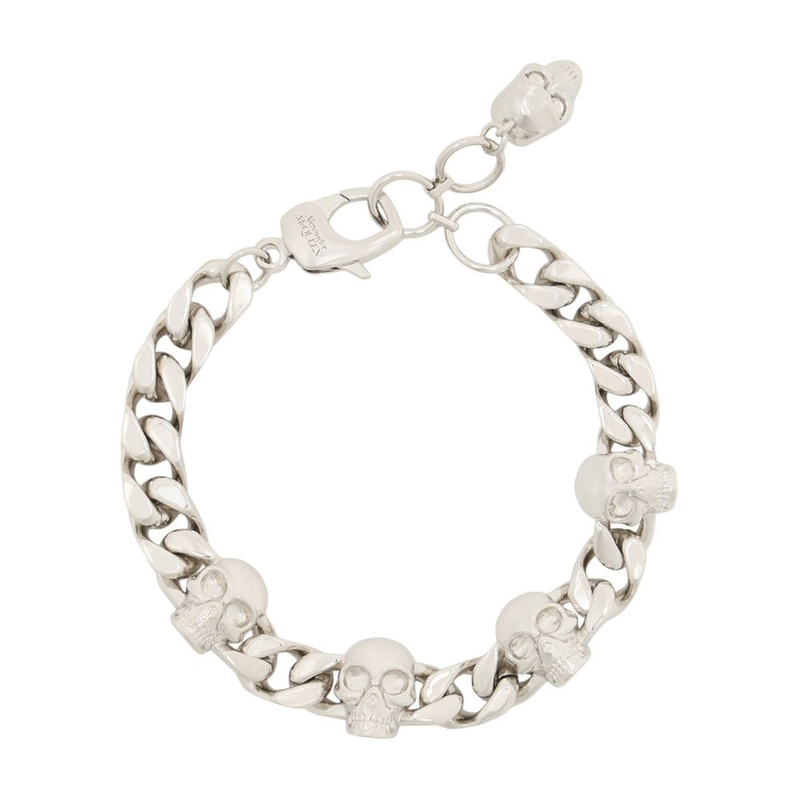 Skull Chain Bracelet - Alexander Mcqueen Synthetic Silver Metal Jewelry-watches / Bracelets