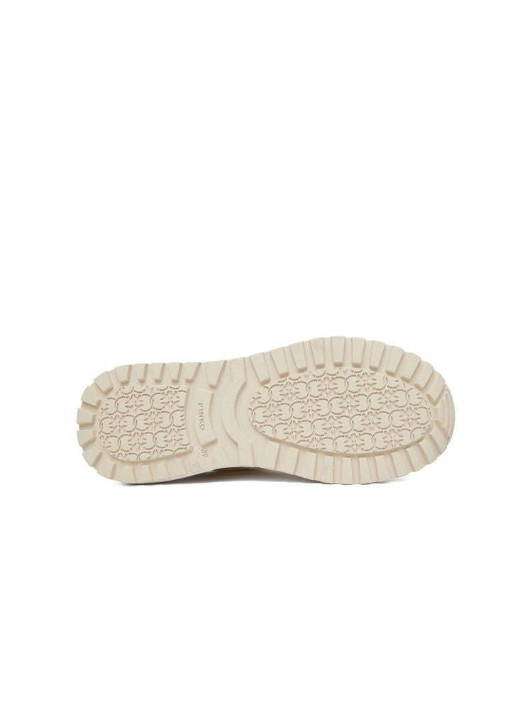 Pinko 54% Cow Suede sneaker in milk