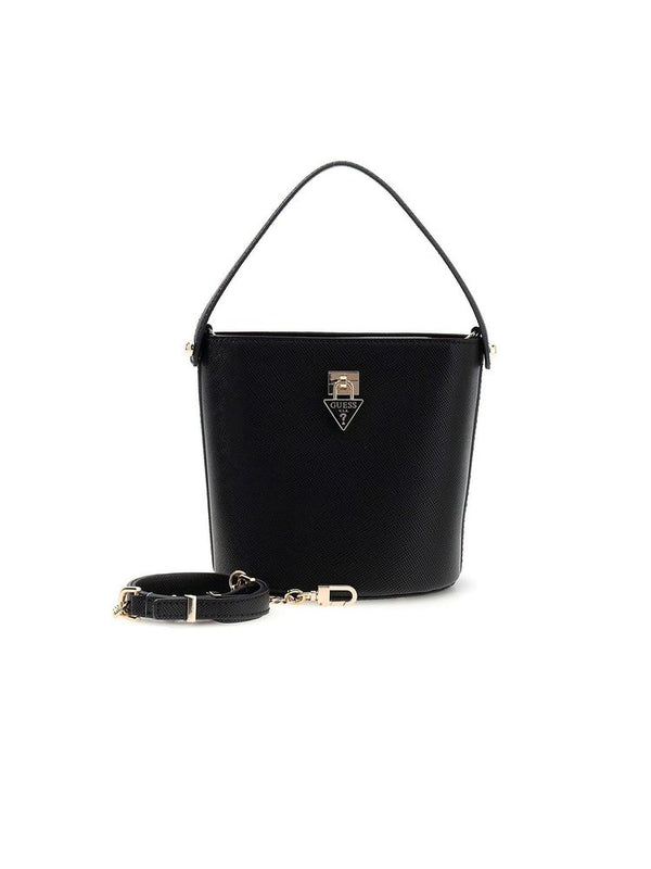 Guess 100% Polyurethane bucket bag in black