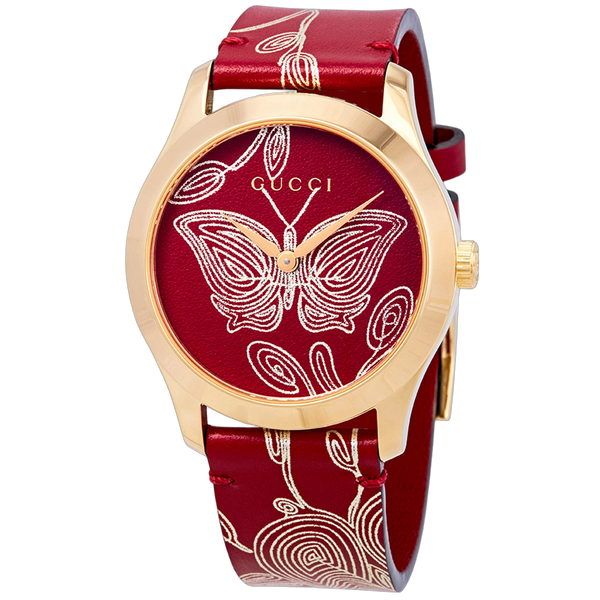 Gucci watch in red