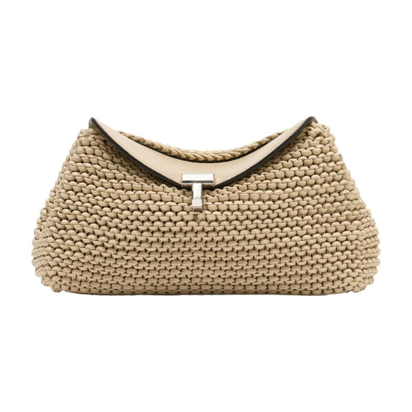 Toteme calfskin clutch in beige