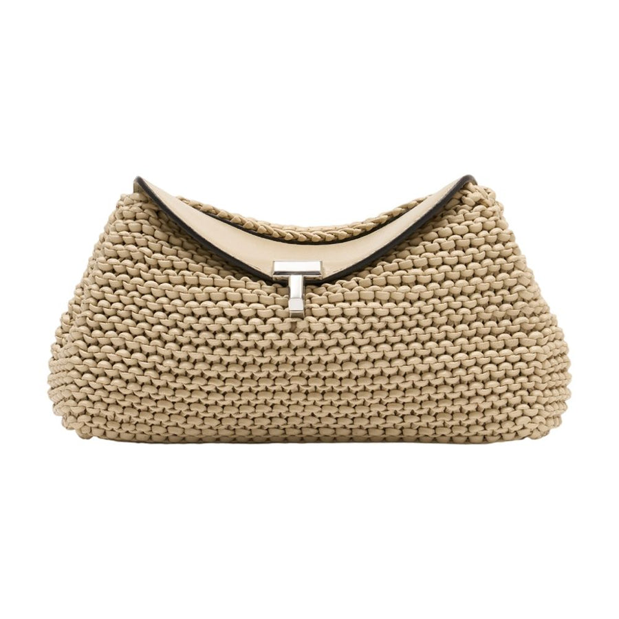 Toteme calfskin clutch in beige