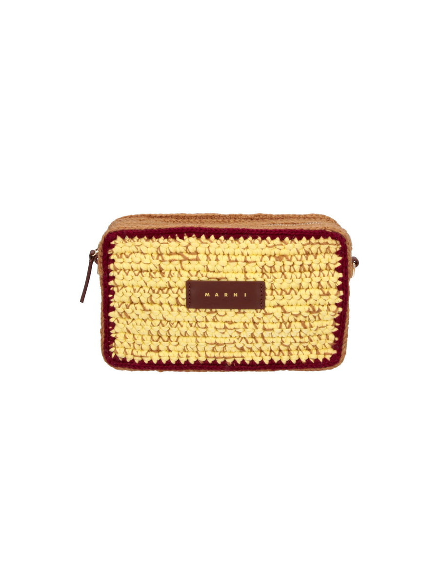 Marni 100% Wool clutch in brown