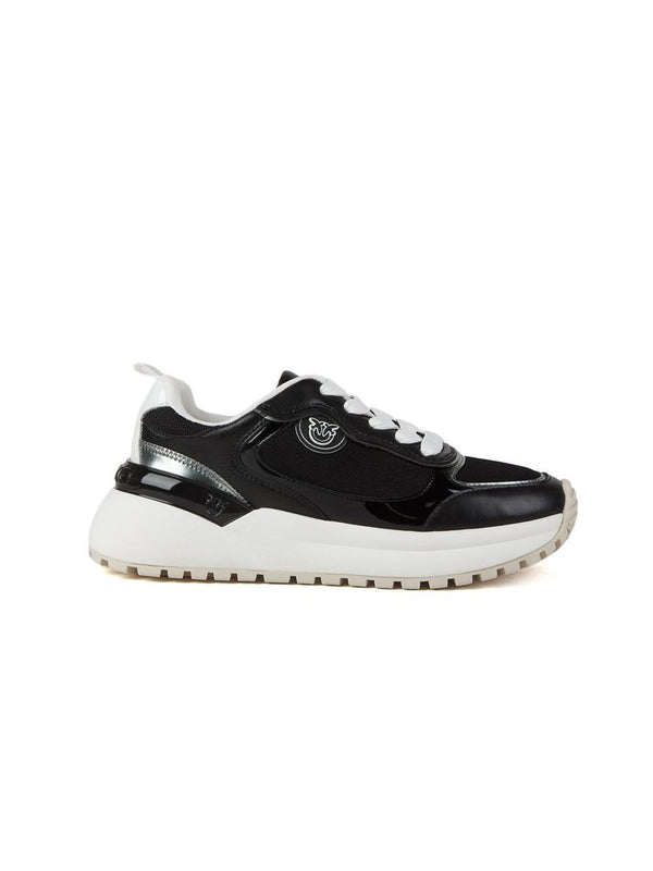Pinko 62% Cow leather sneaker in black