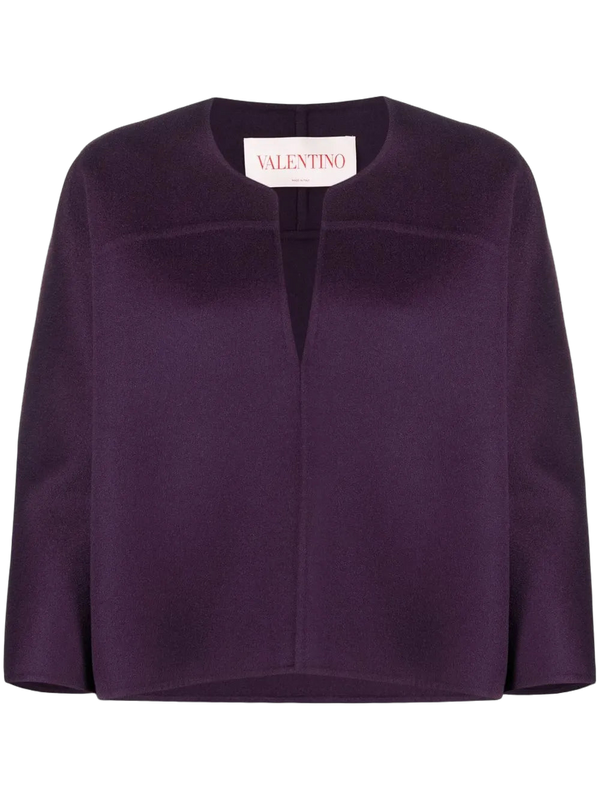 Valentino Virgin wool-cashmere blouse in purple