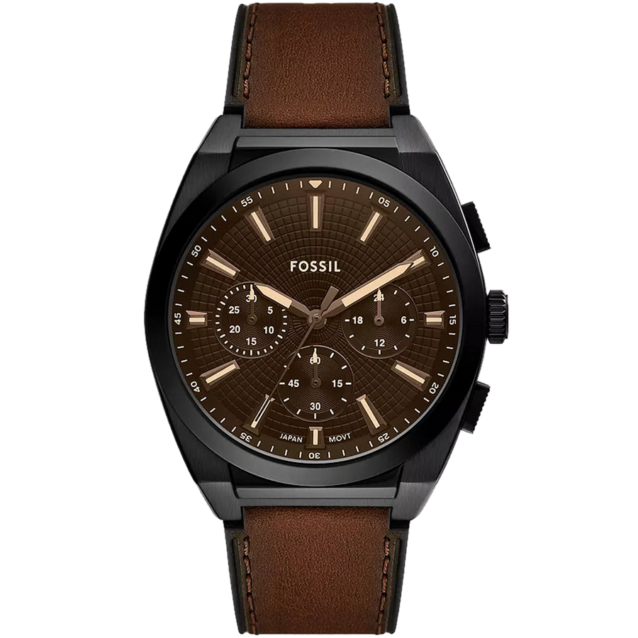 Fossil Stainless steel case watch in brown