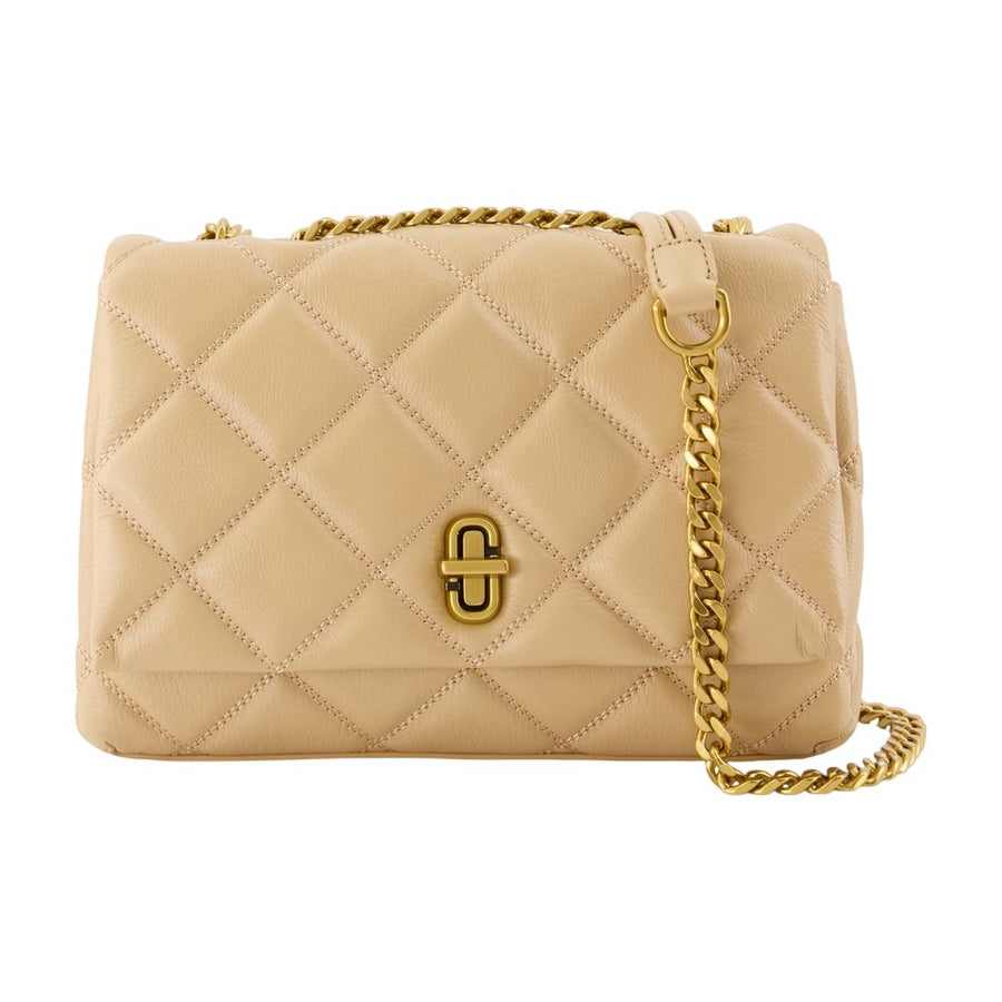 The Slim Dual Chain Shoulder Bag - Marc Jacobs Leather Beige Cowhide / Shoulder-hobo-bags