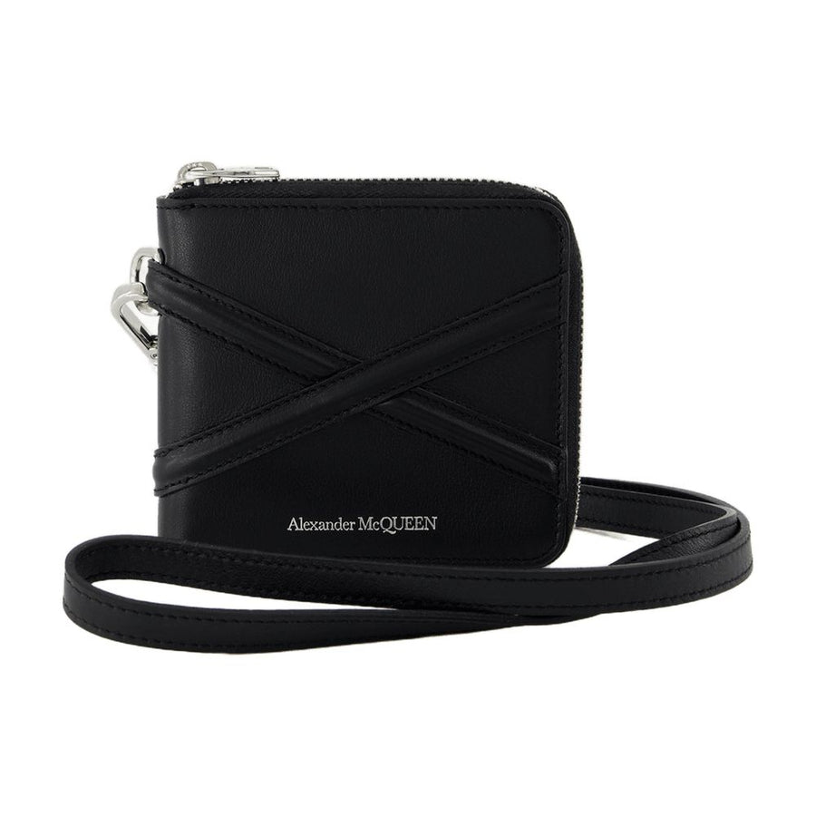 Alexander McQueen calfskin wallet in black
