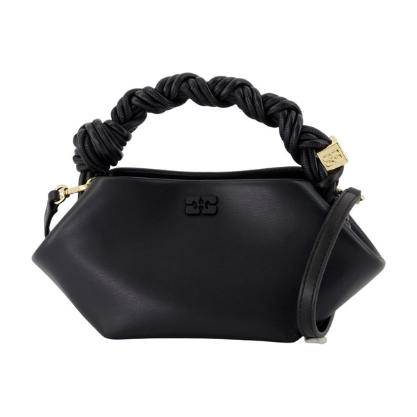 Ganni Synthetic leather crossbody bag in black