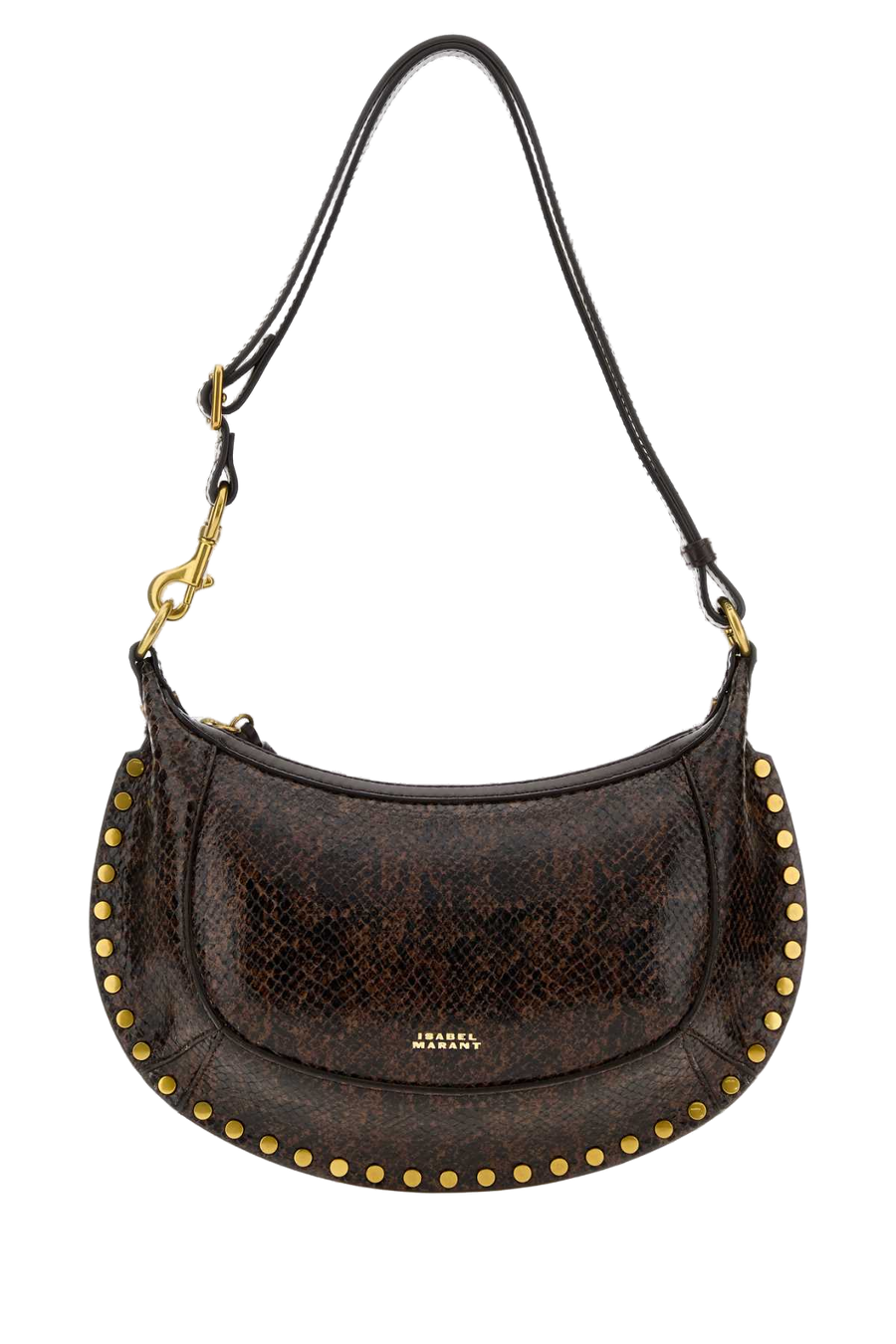 Printed Leather Oskan Moon Shoulder Bag Mocha Borse A Tracolla