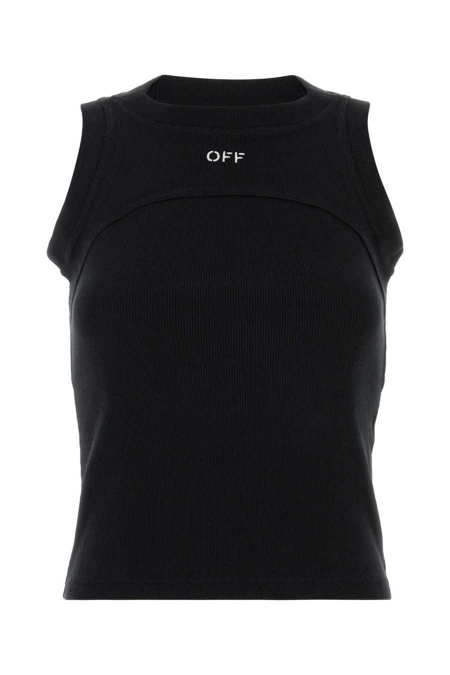 Off-White Stamp 97% Cotton tank top in black