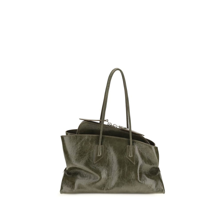The Attico 100% Calf Leather Bos Taurus shoulder bag in green