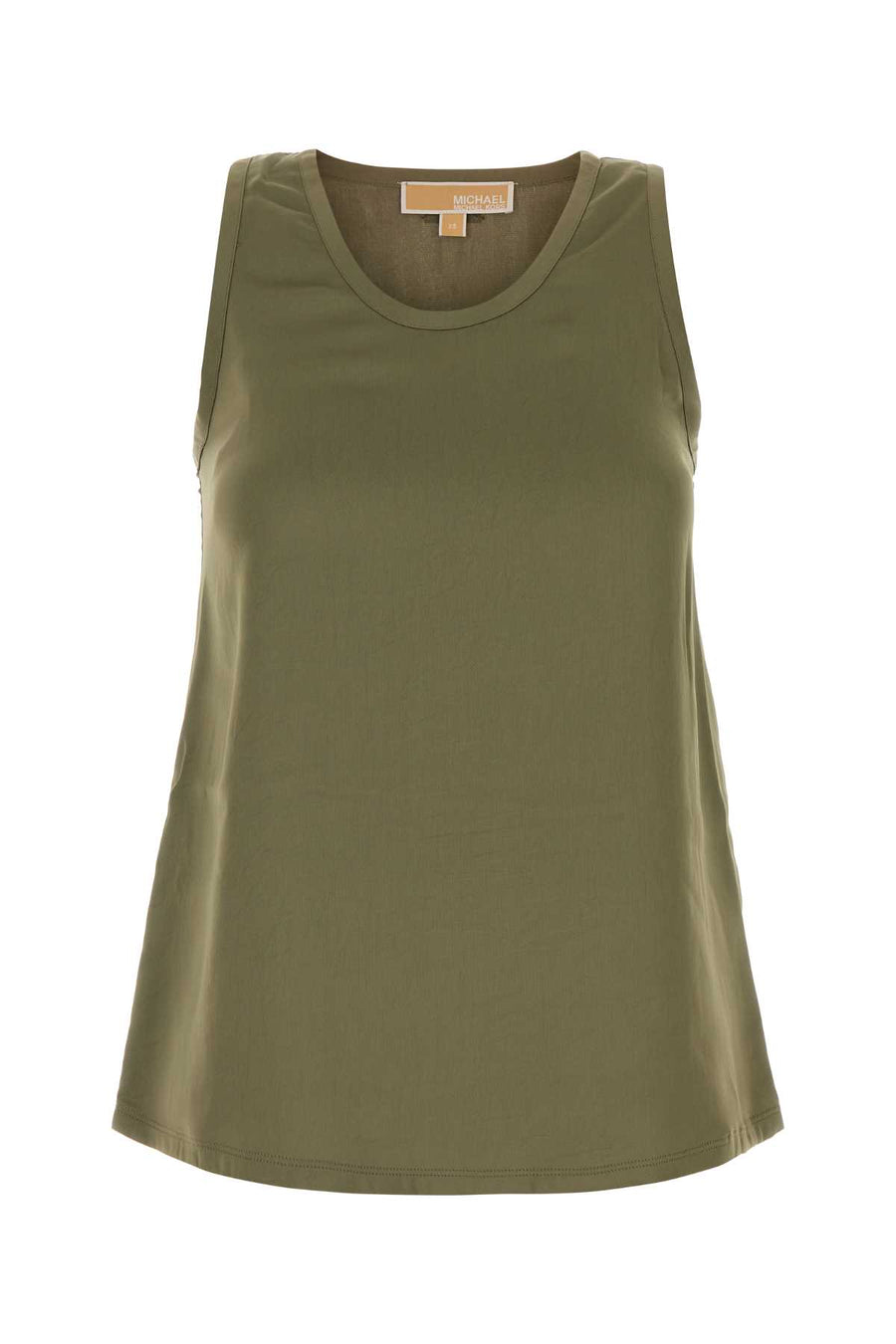 Green Satin Tank Top Safarigreen Exterior: Polyester Maglie