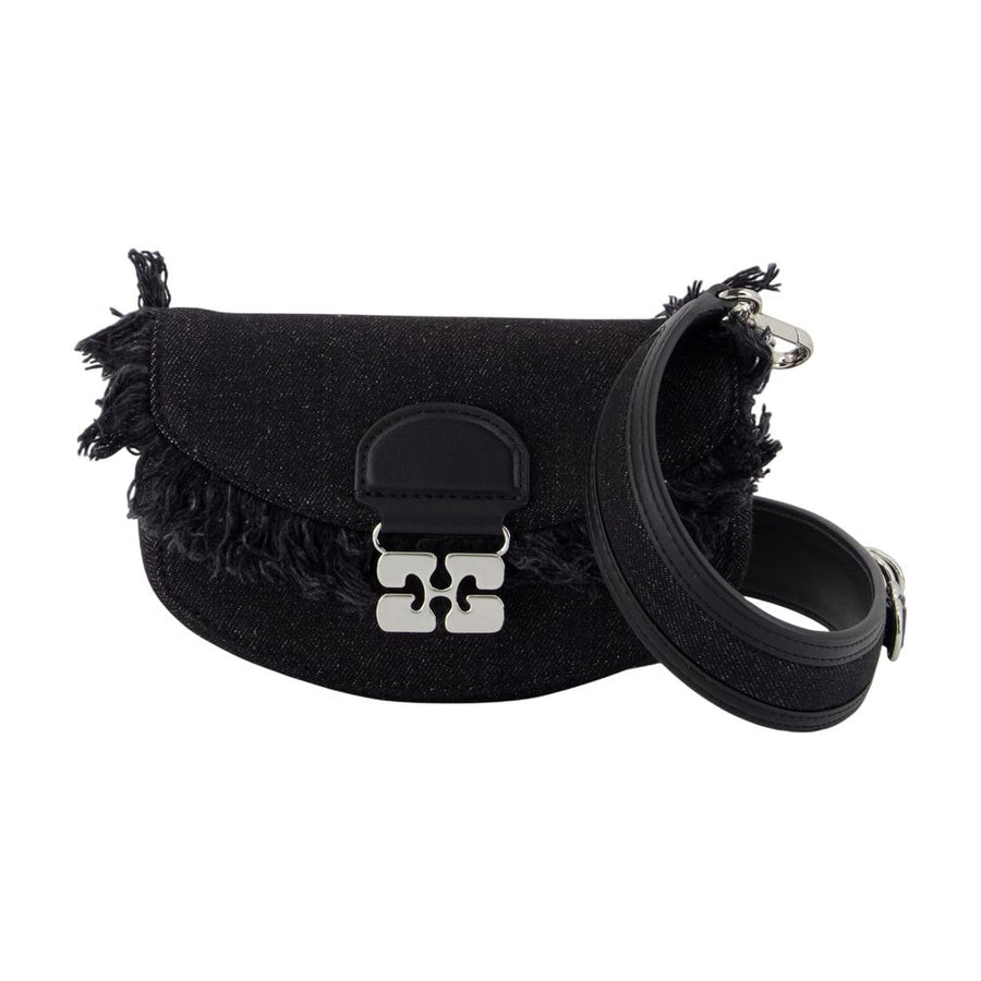 Ganni Cotton wallet in black