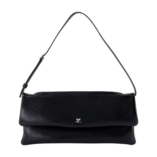 Courreges Leather clutch in black