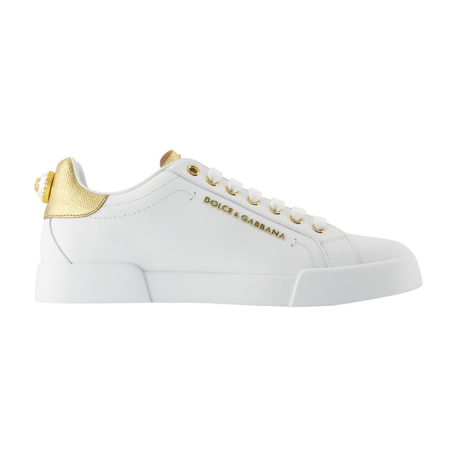 Dolce&Gabbana Calfskin sneaker in white